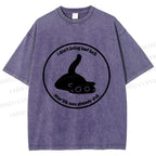 Unisex Black Car Do Not Bring Bad Luck Printed Washed Tee