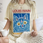 Unisex Osaka Cats Printed Washed Tee