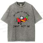 Unisex No Time To Explain Just Get In Printed Washed Tee