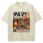 Unisex Daruman Printed Washed Tee
