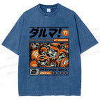 Unisex Daruman Printed Washed Tee