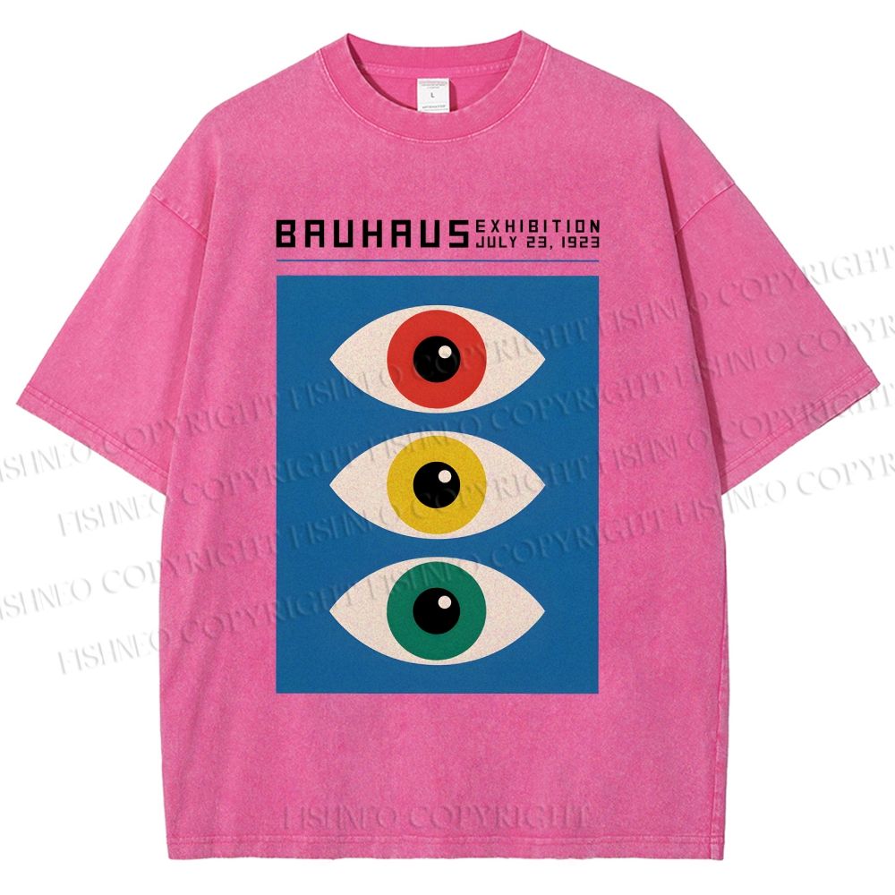 Unisex Colorful Art Eyes Printed Washed Tee