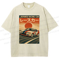 Unisex Japanese Cars Printed Washed Tee