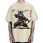 Samurai Cat  Vintage Washed T-shirt