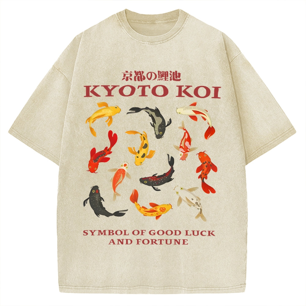 Kyoto Koi Fish Vintage Washed T-shirt