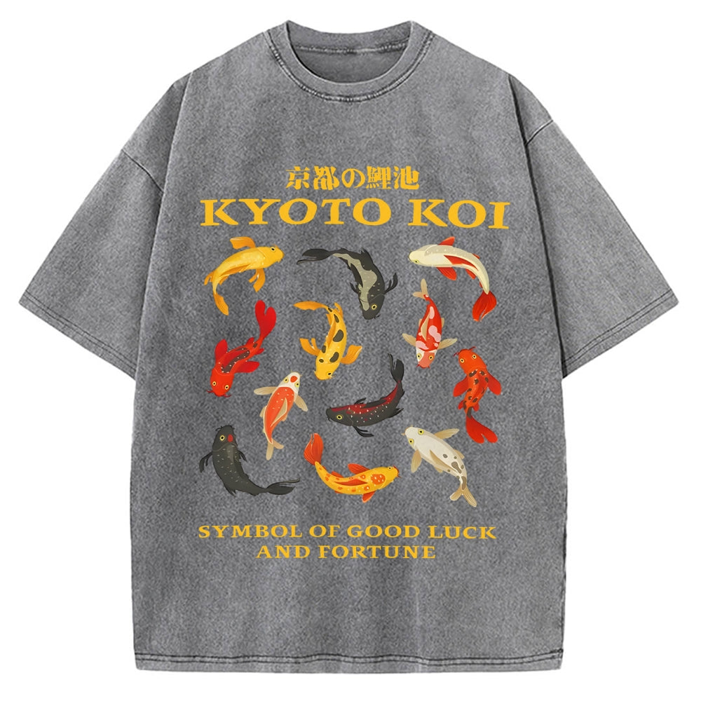 Kyoto Koi Fish Vintage Washed T-shirt