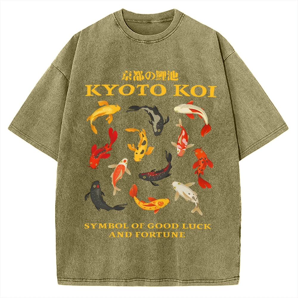 Kyoto Koi Fish Vintage Washed T-shirt