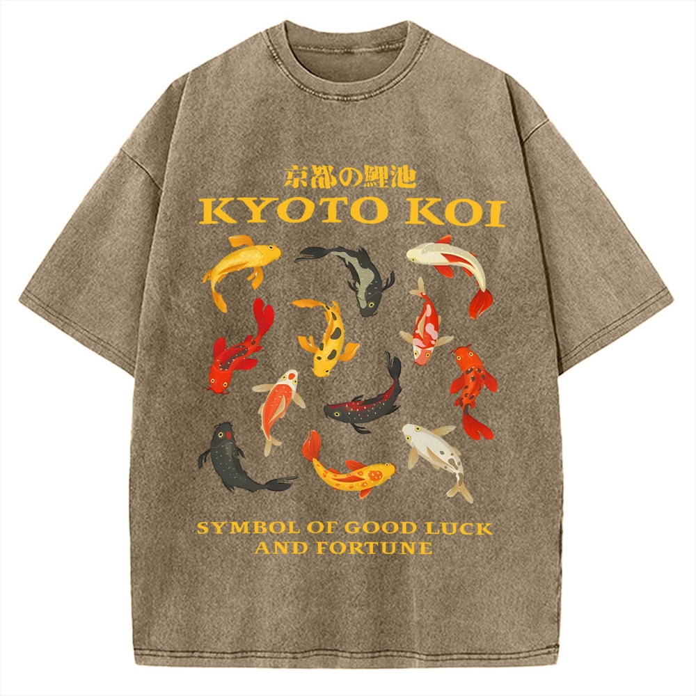 Kyoto Koi Fish Vintage Washed T-shirt