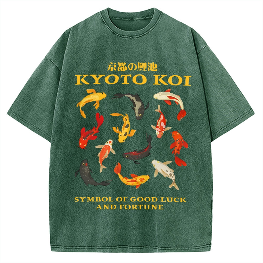 Kyoto Koi Fish Vintage Washed T-shirt