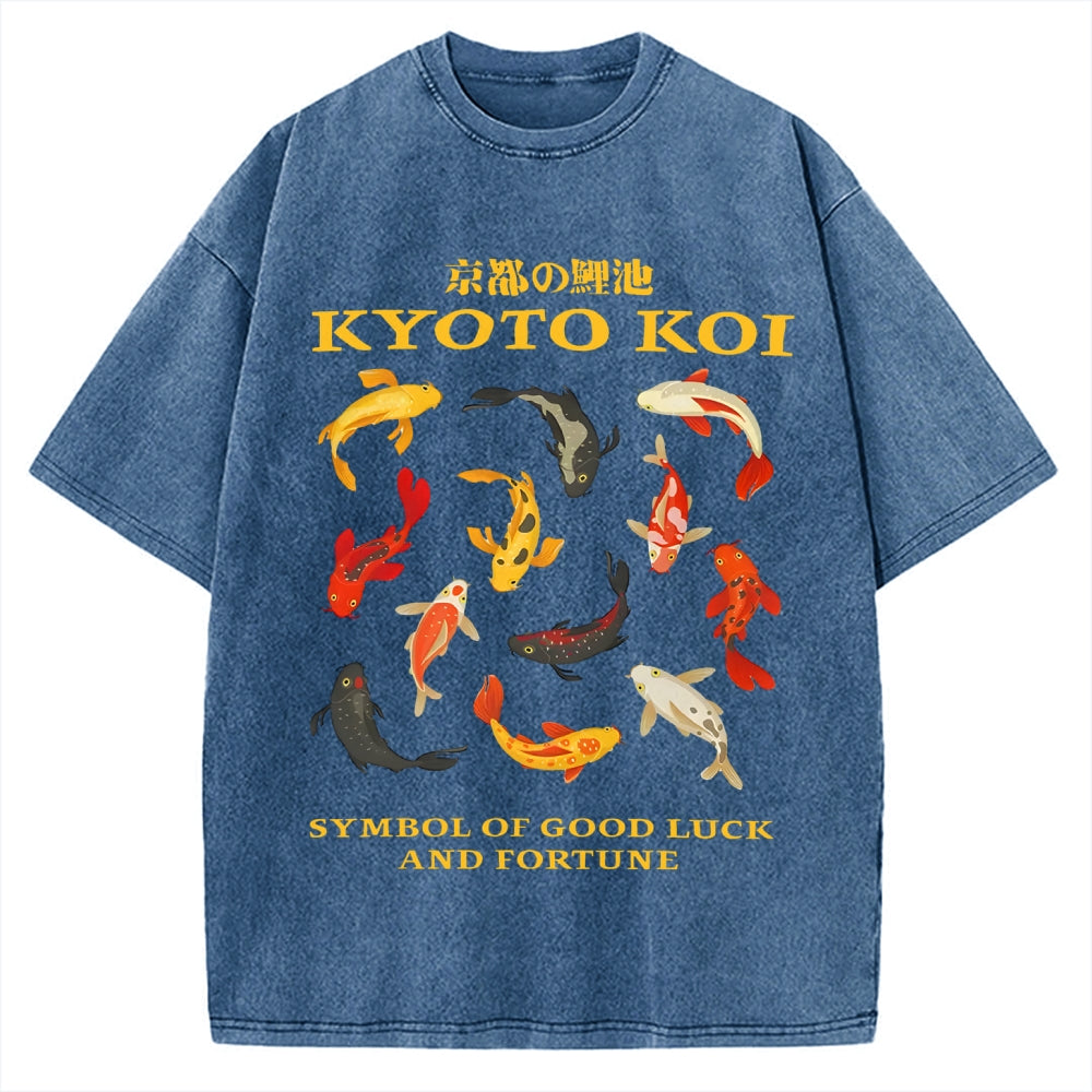 Kyoto Koi Fish Vintage Washed T-shirt