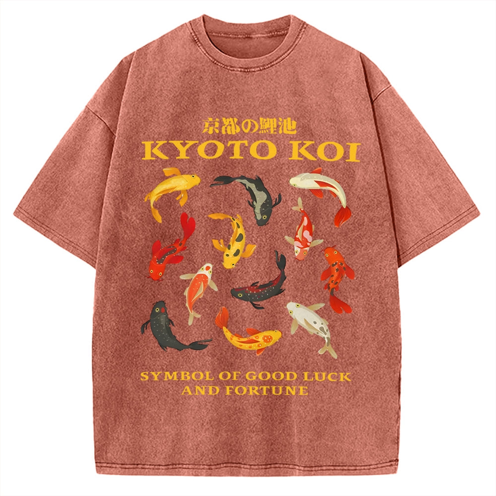 Kyoto Koi Fish Vintage Washed T-shirt