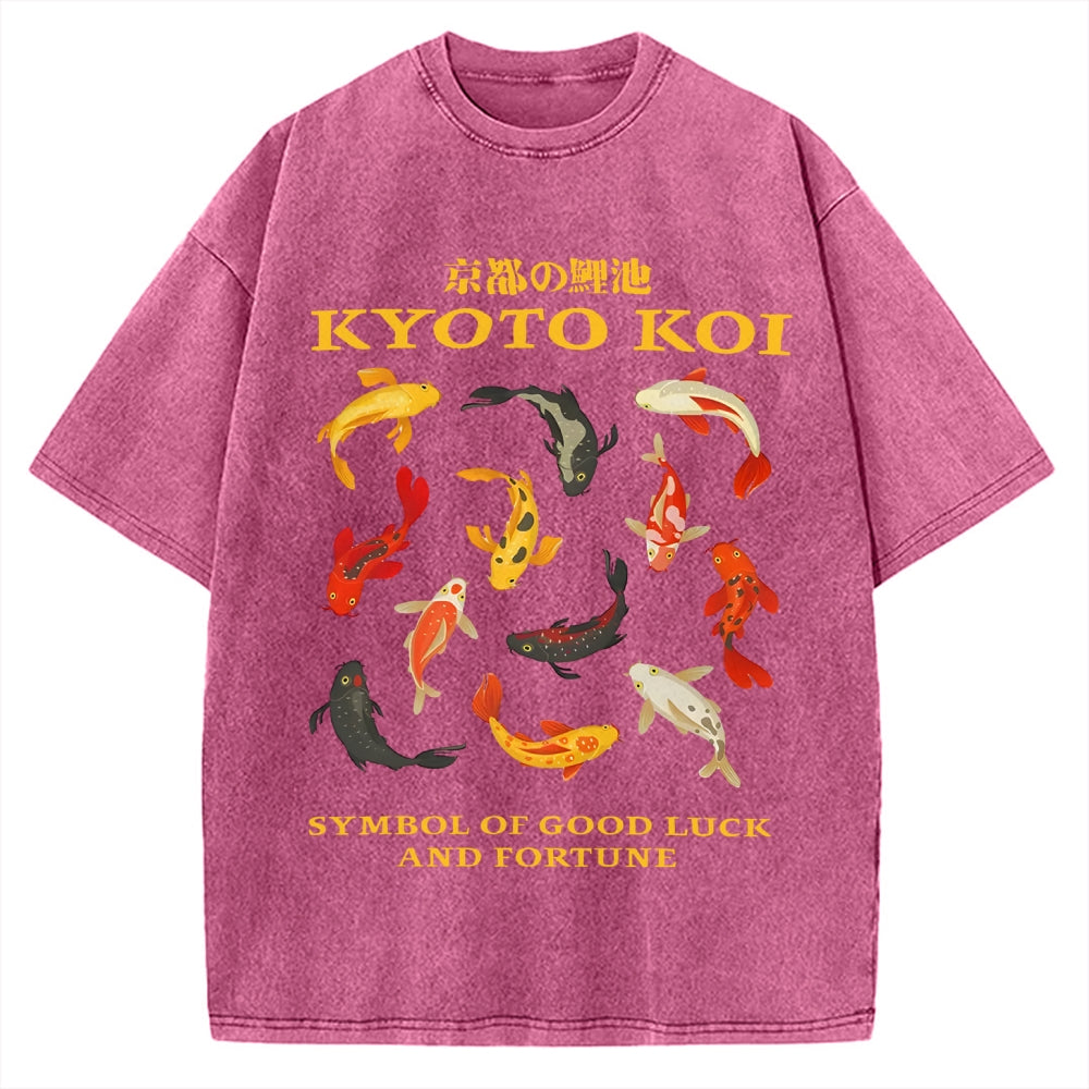 Kyoto Koi Fish Vintage Washed T-shirt