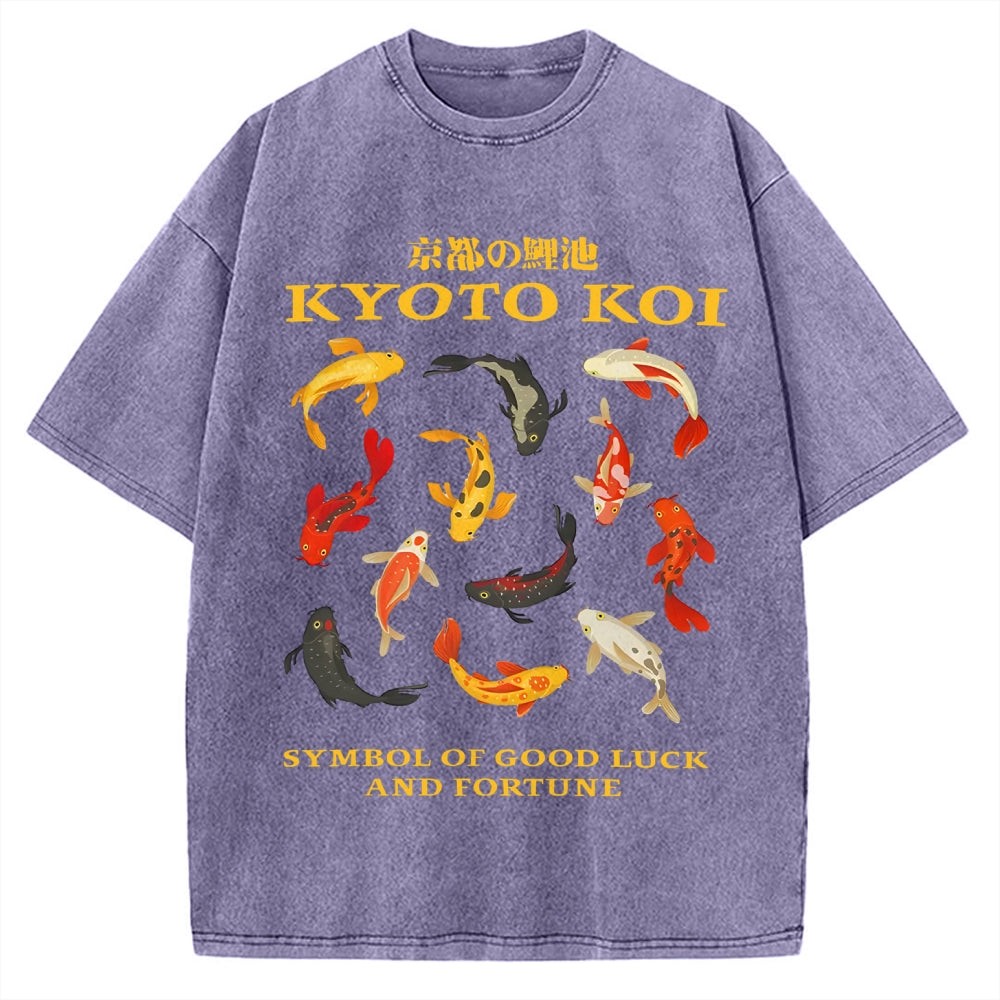 Kyoto Koi Fish Vintage Washed T-shirt