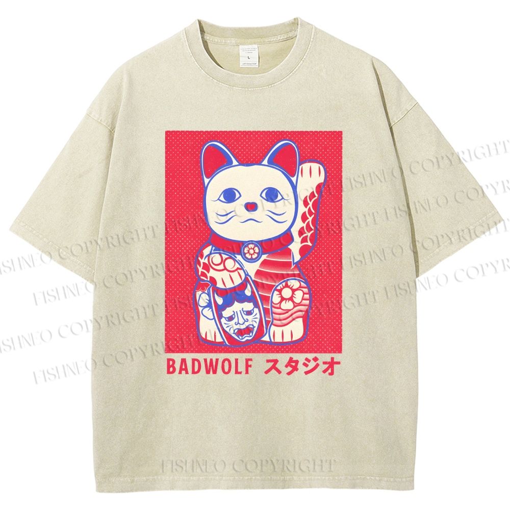 Unisex Bad Wolf Printed Washed Tee