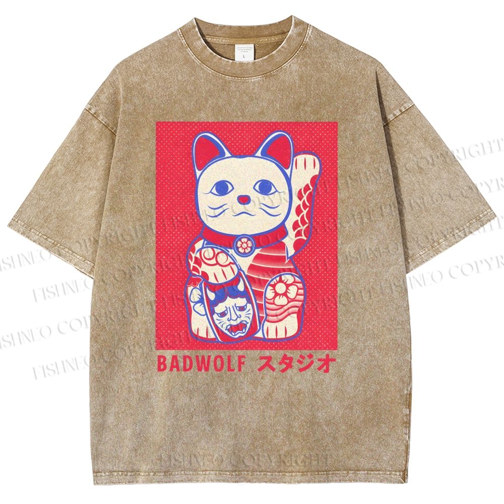 Unisex Bad Wolf Printed Washed Tee