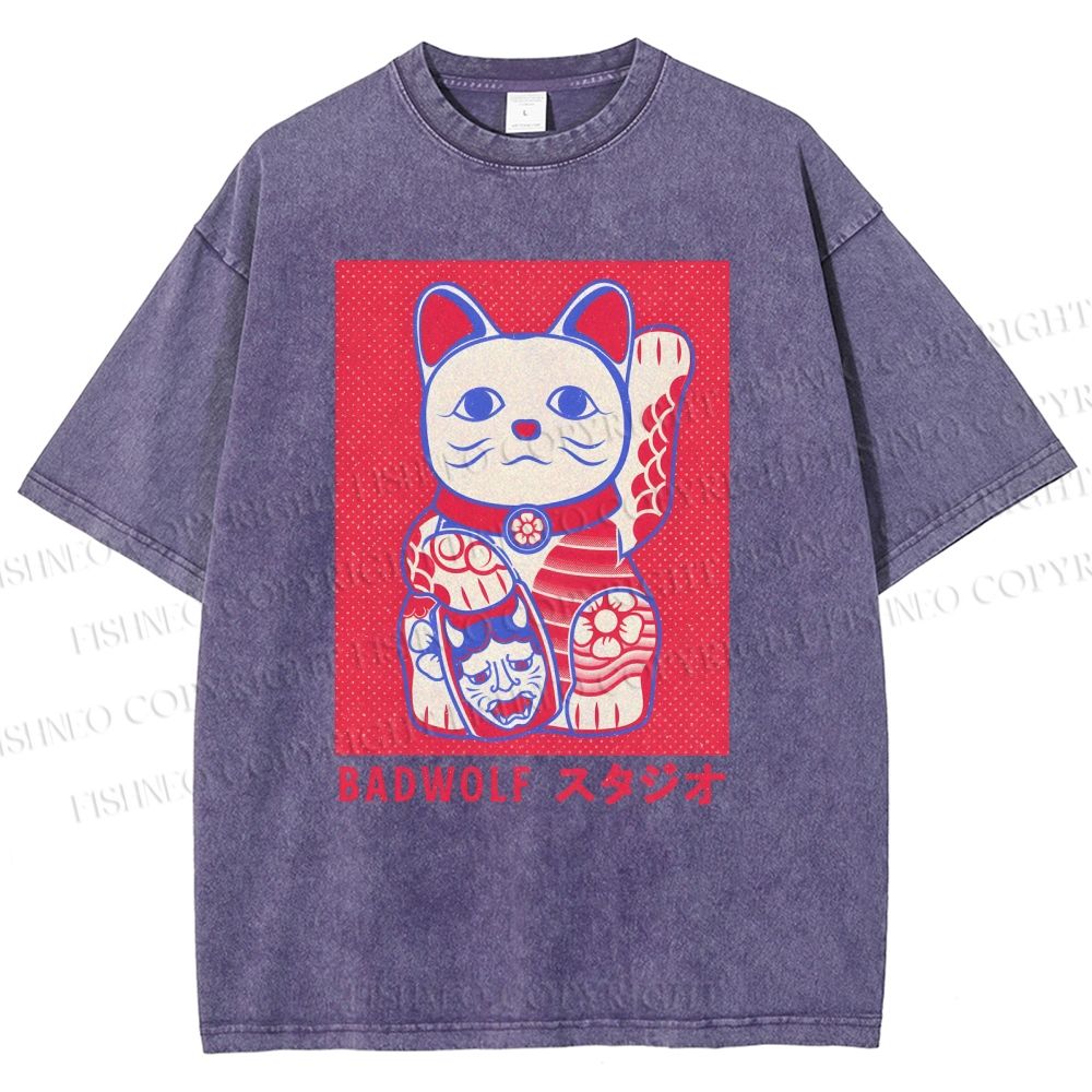 Unisex Bad Wolf Printed Washed Tee