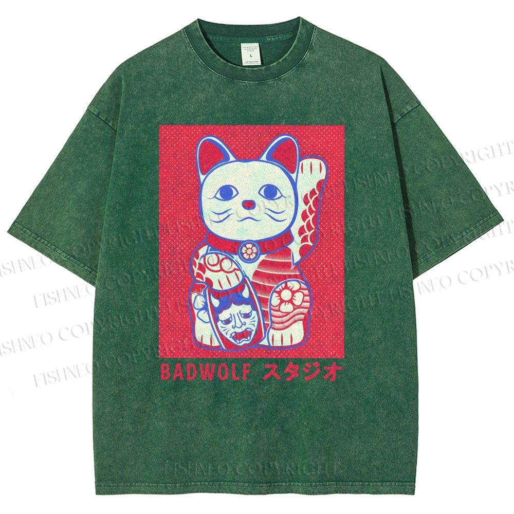 Unisex Bad Wolf Printed Washed Tee