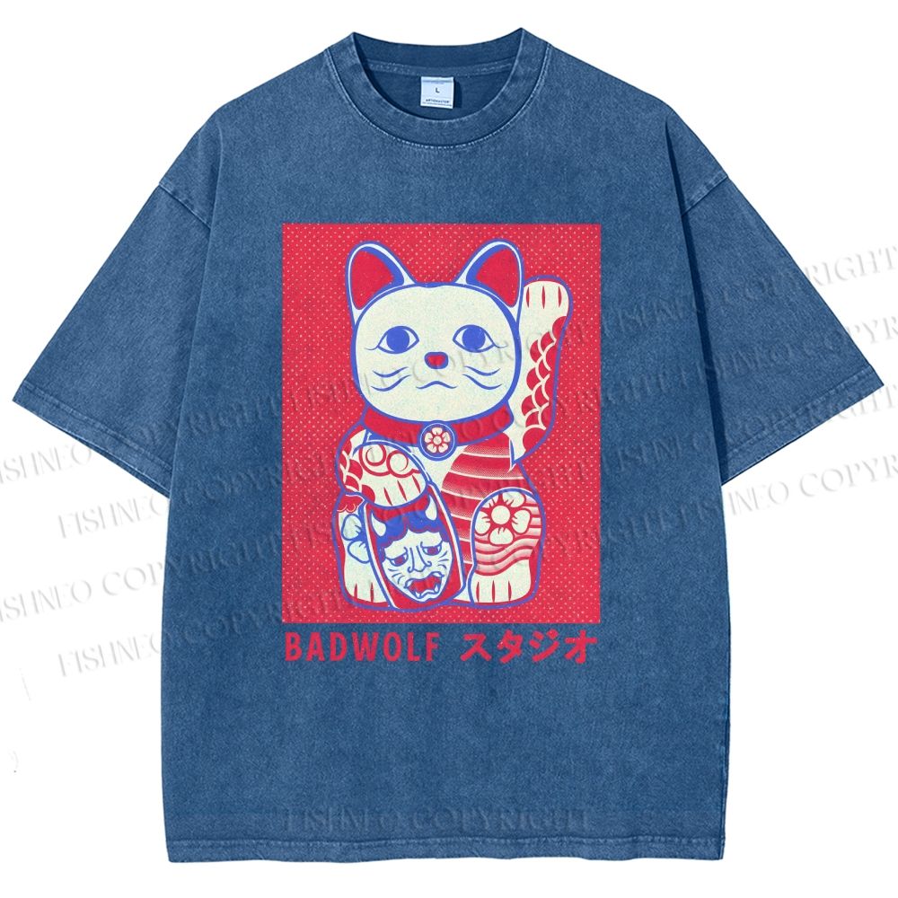 Unisex Bad Wolf Printed Washed Tee