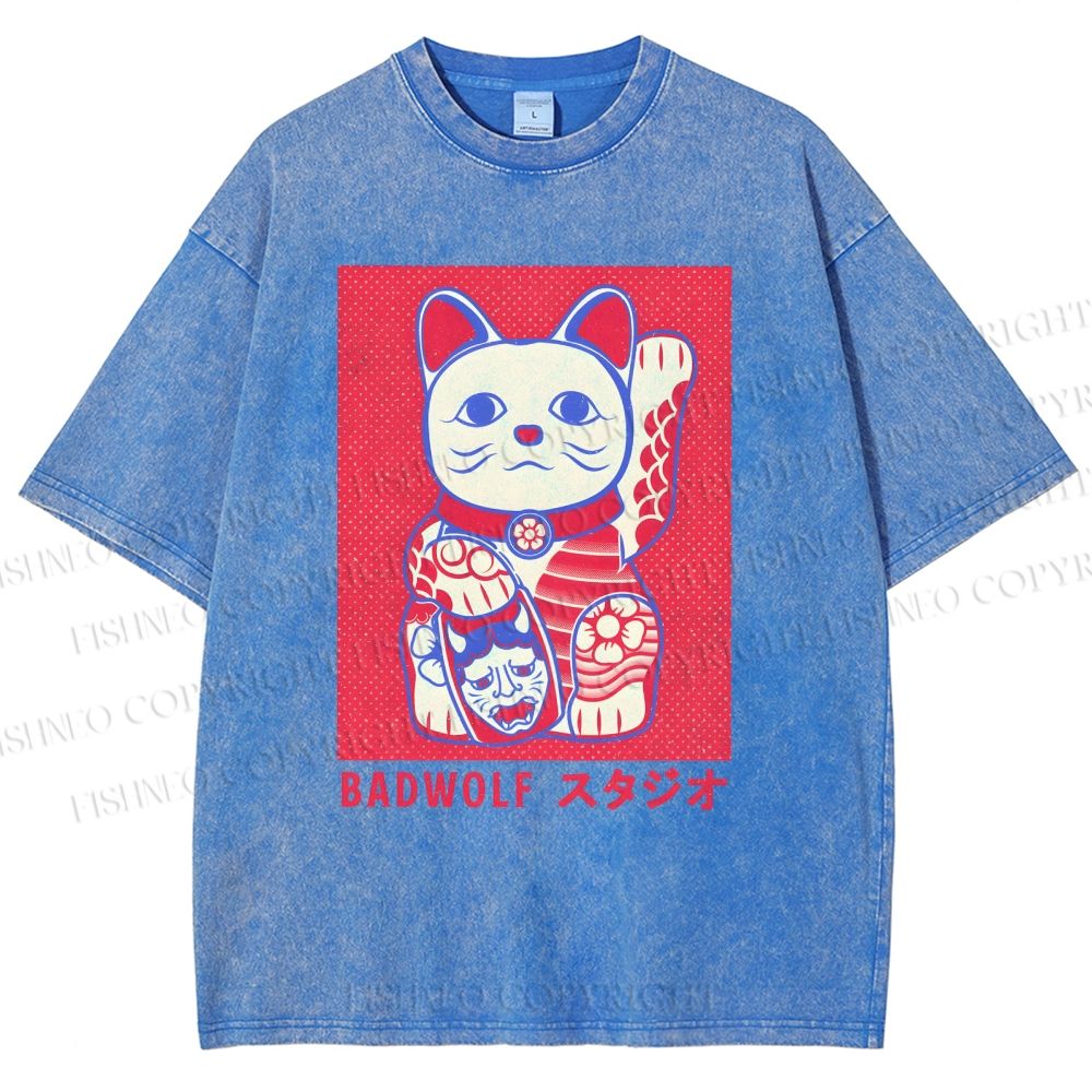 Unisex Bad Wolf Printed Washed Tee