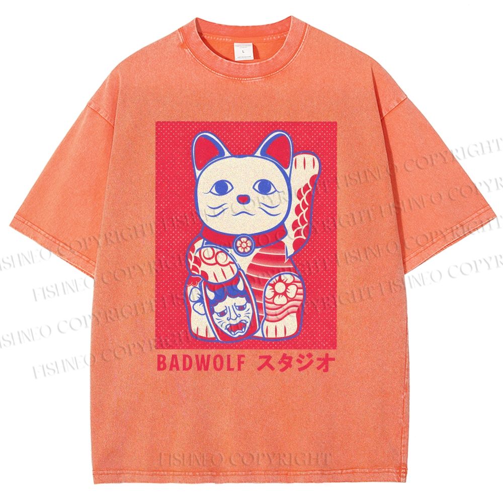 Unisex Bad Wolf Printed Washed Tee