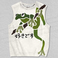 Unisex Vintage Japanese Frog  Printed Tank Top