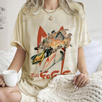 Unisex Vintage Japanese Racing Car Printed Washed Tee