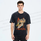Unisex Vintage Japanese Racing Car Printed Washed Tee