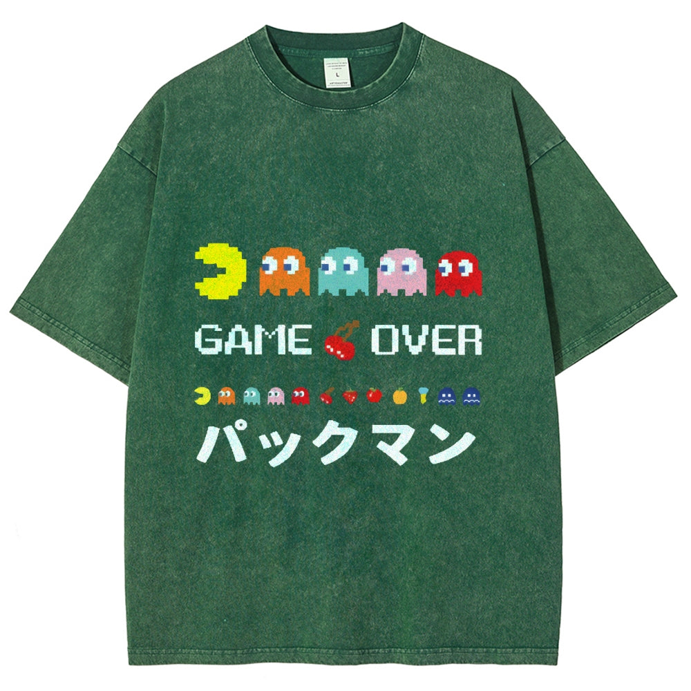 Pacman Vintage Wash Japanese Design T-Shirt