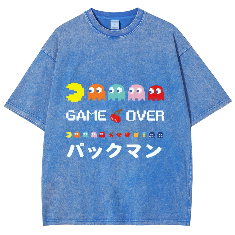 Pacman Vintage Wash Japanese Design T-Shirt