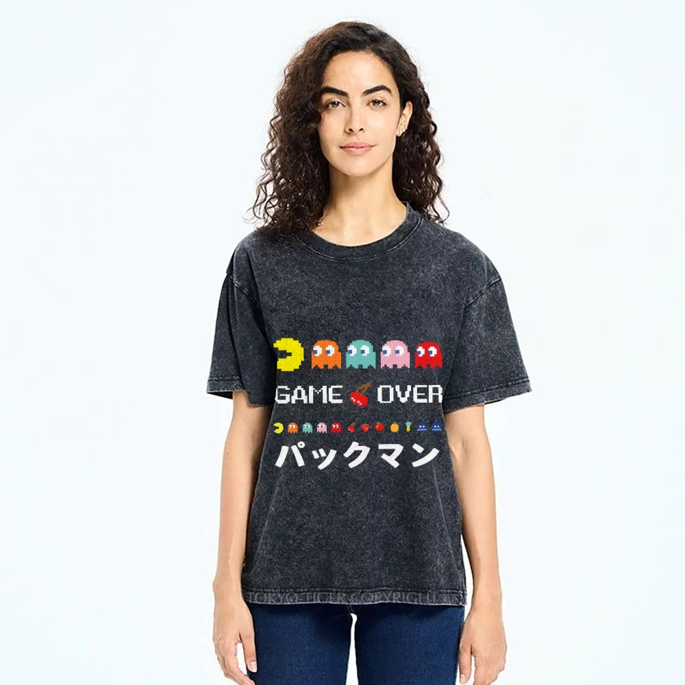 Pacman Vintage Wash Japanese Design T-Shirt