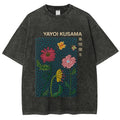 Yayoi Kusama Flower Art Vintage Washed T-shirt