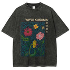 Yayoi Kusama Flower Art Vintage Washed T-shirt
