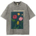 Yayoi Kusama Flower Art Vintage Washed T-shirt