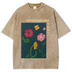 Yayoi Kusama Flower Art Vintage Washed T-shirt
