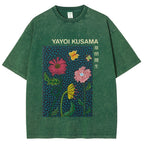 Yayoi Kusama Flower Art Vintage Washed T-shirt