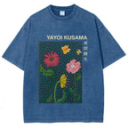 Yayoi Kusama Flower Art Vintage Washed T-shirt