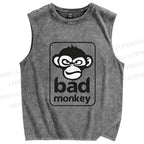 Unisex Bad Monkey Printed Washed Tank Top