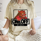 Unisex One Off Lion Printed Washed Tee