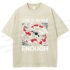 Unisex Koi Printed Washed Tee