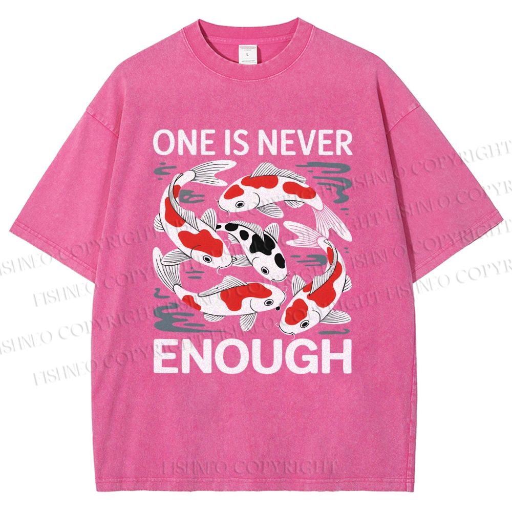 Unisex Koi Printed Washed Tee
