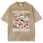 Unisex Koi Printed Washed Tee