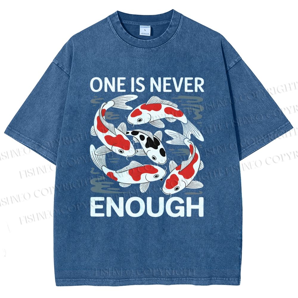 Unisex Koi Printed Washed Tee