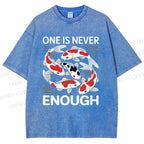 Unisex Koi Printed Washed Tee