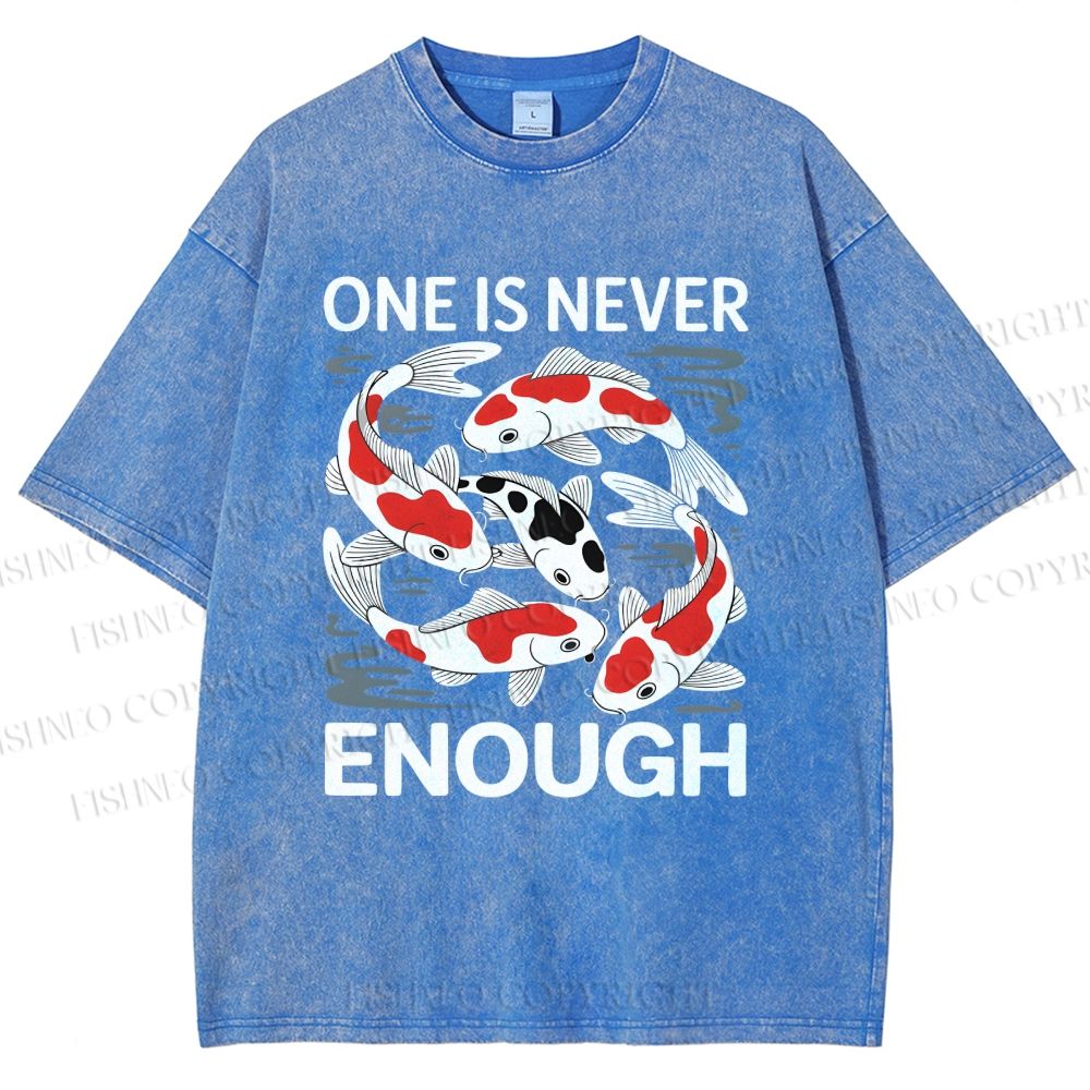 Unisex Koi Printed Washed Tee