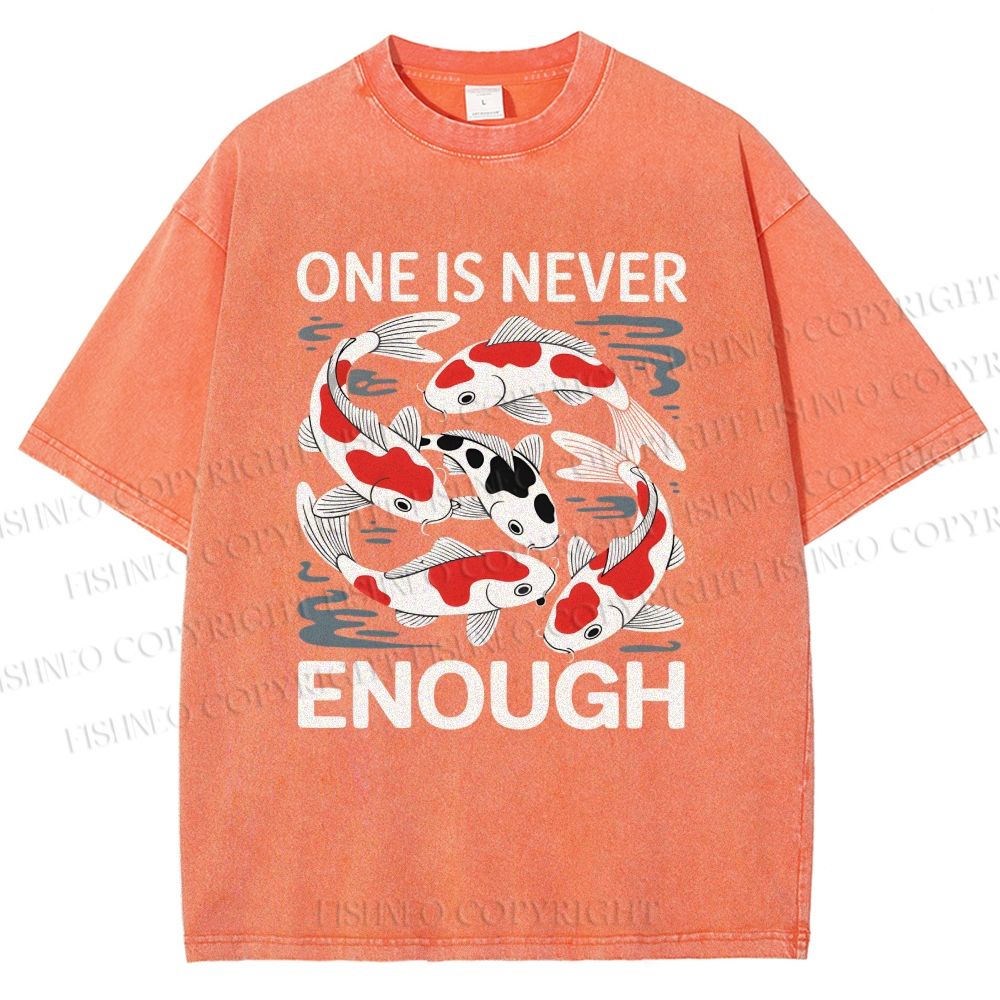 Unisex Koi Printed Washed Tee