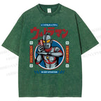 Unisex Ultraman Printed Washed Tee