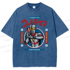Unisex Ultraman Printed Washed Tee