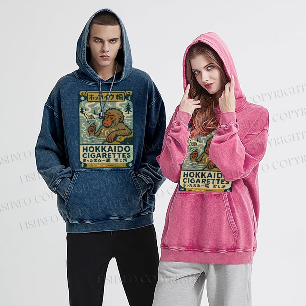 Unisex Vintage Monkey Printed Hoodies