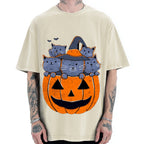 Jack-o'-lantern cat Vintage Washed T-shirt