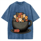 Cup Of Cats Vintage Washed T-shirt